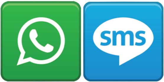 SMS ou WhatsApp
